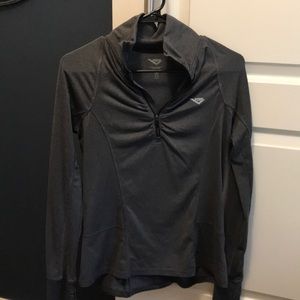 Pony charcoal grey running top. Thumb holes